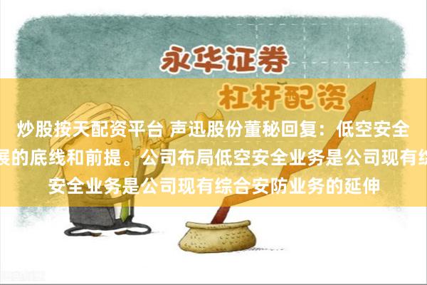 炒股按天配资平台 声迅股份董秘回复：低空安全是低空经济繁荣发展的底线和前提。公司布局低空安全业务是公司现有综合安防业务的延伸