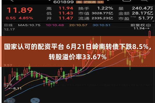 国家认可的配资平台 6月21日岭南转债下跌8.5%，转股溢价率33.67%