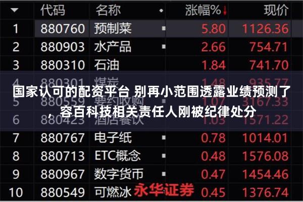 国家认可的配资平台 别再小范围透露业绩预测了，容百科技相关责任人刚被纪律处分