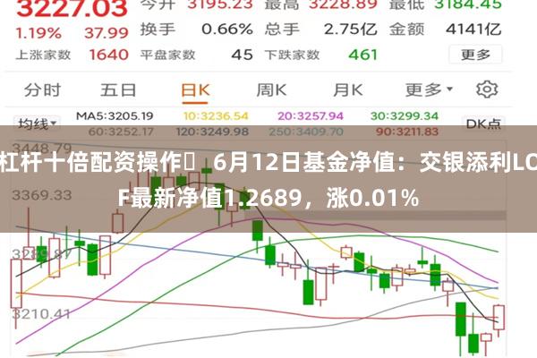 杠杆十倍配资操作	 6月12日基金净值：交银添利LOF最新净值1.2689，涨0.01%